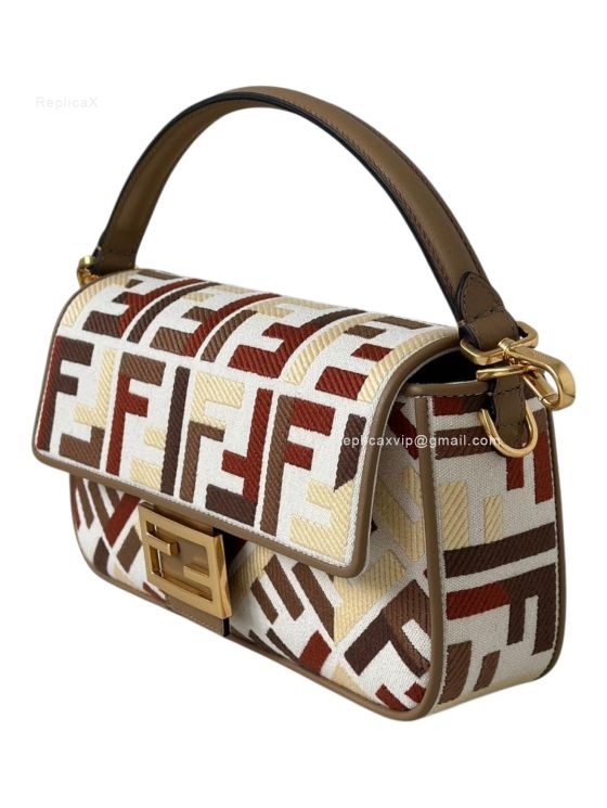 Fendi Medium Backpack Multicolor Canvas with FF Embroidery 0159B 2523511