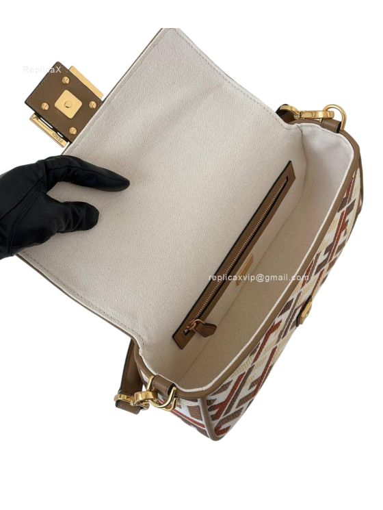 Fendi Medium Backpack Multicolor Canvas with FF Embroidery 0159B 2523511