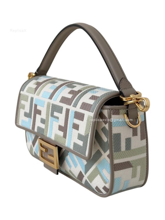 Fendi Medium Backpack Multicolor Canvas with FF Embroidery 0159B 2523512