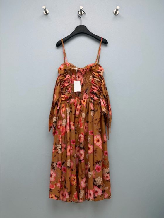 Zimmermann Bow Floral Dress in Multicolor