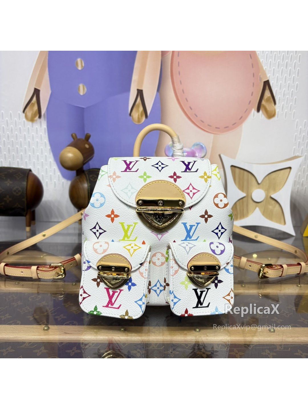 Louis Vuitton Speedy in white Monogram Multicolore M13081