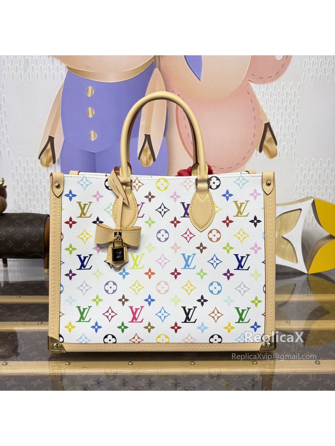 Louis Vuitton Neverfull in white monogram canvas M13079