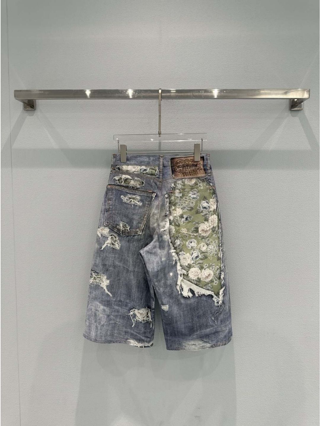 Acne Studios Denim Floral Pants in Multicolor