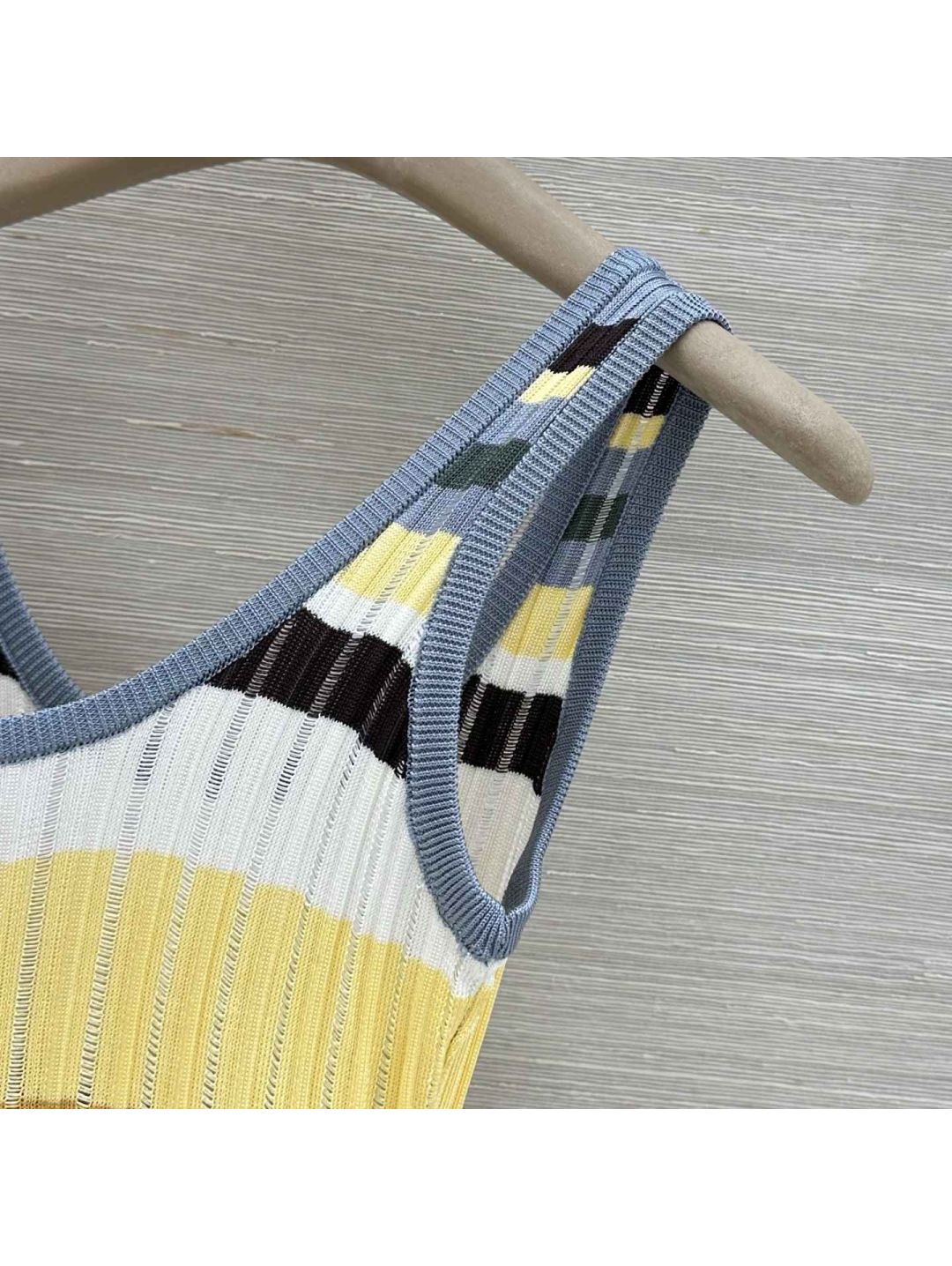 Alaia Crew Neck Sleeveless Dress in Multicolor