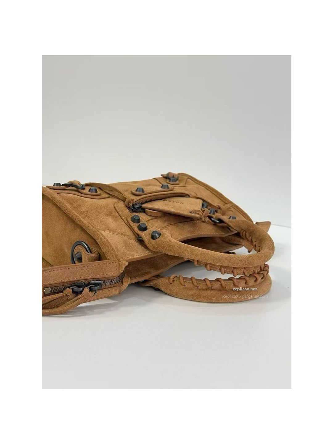 Balenciaga Le City Small Suede Caramel 2626S98