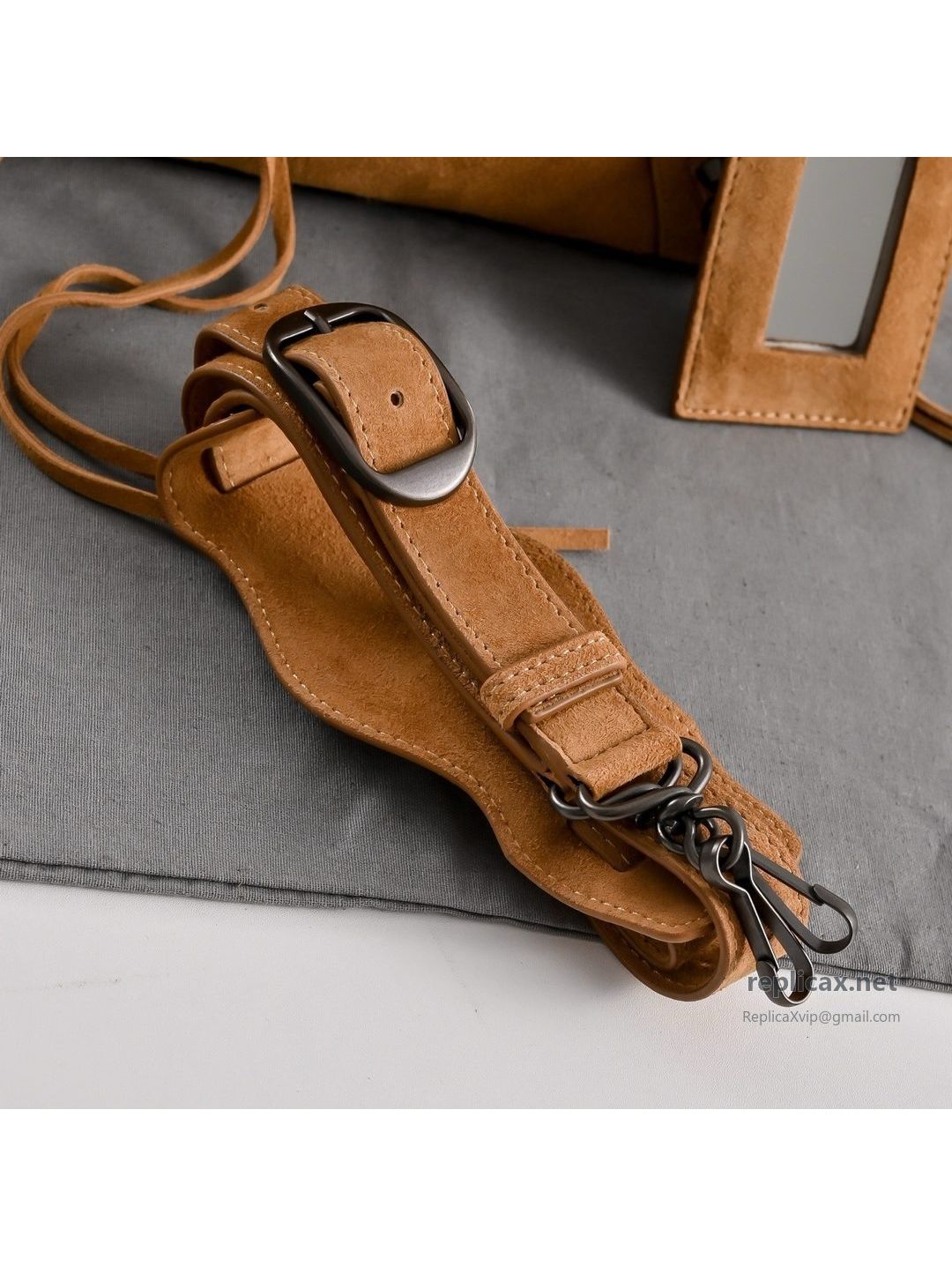 Balenciaga Le City Small Suede Caramel 2626S98