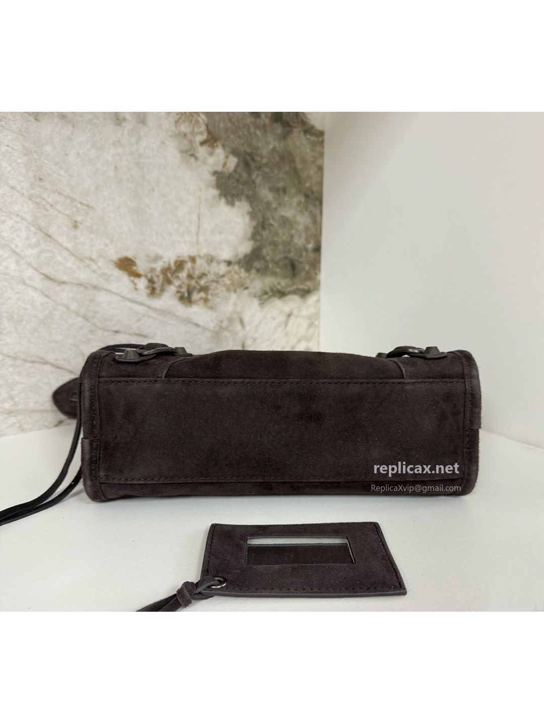 Balenciaga Le City Small Suede Coffee 2626S98