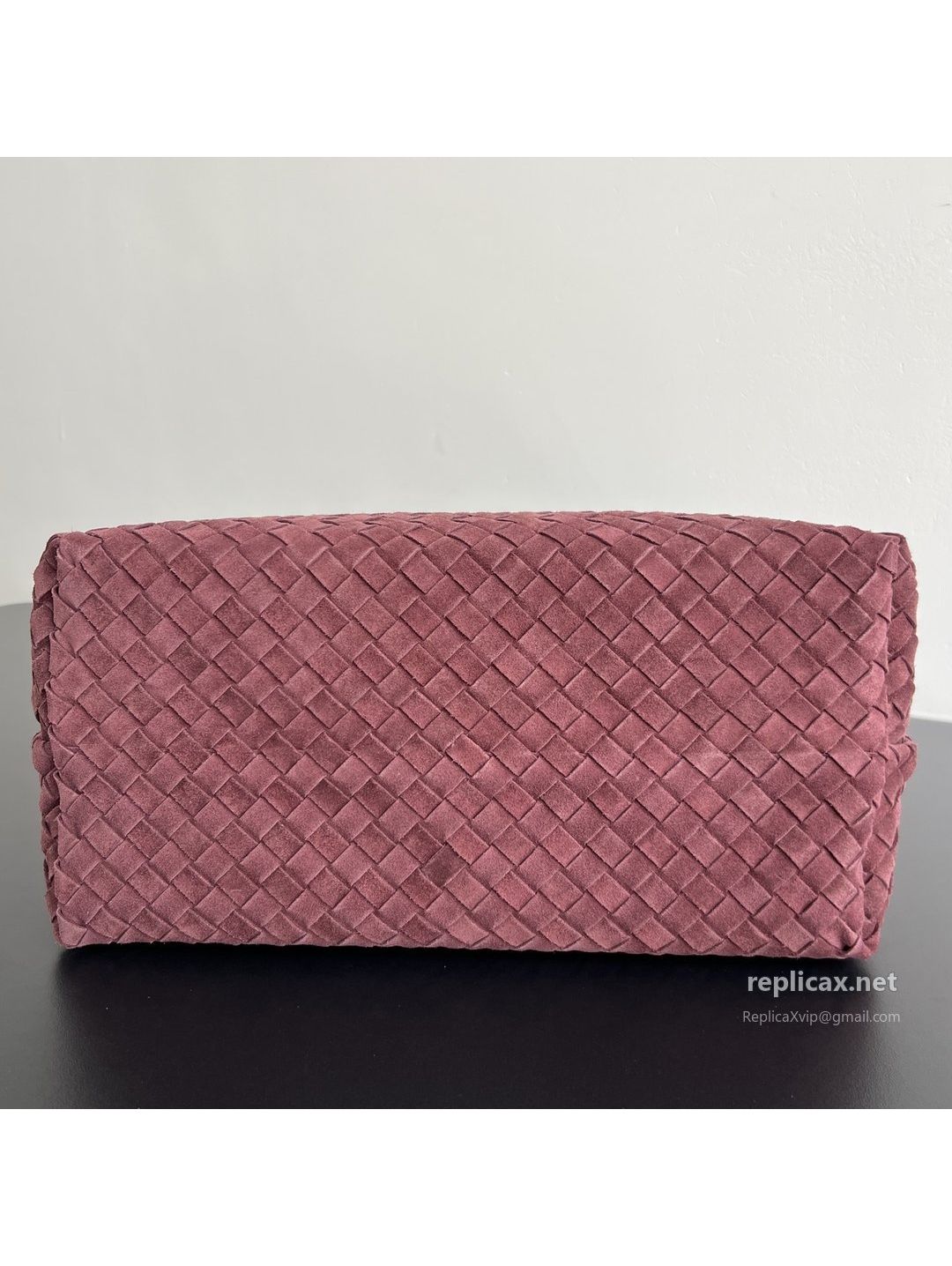 Bottega Veneta Andiamo Large Suede Tote Bag Wine