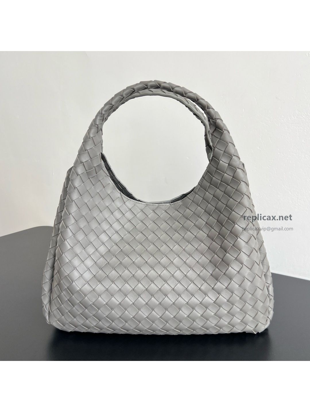 Bottega Veneta Campana Large Intrecciato Nappa Tote Bag Grey