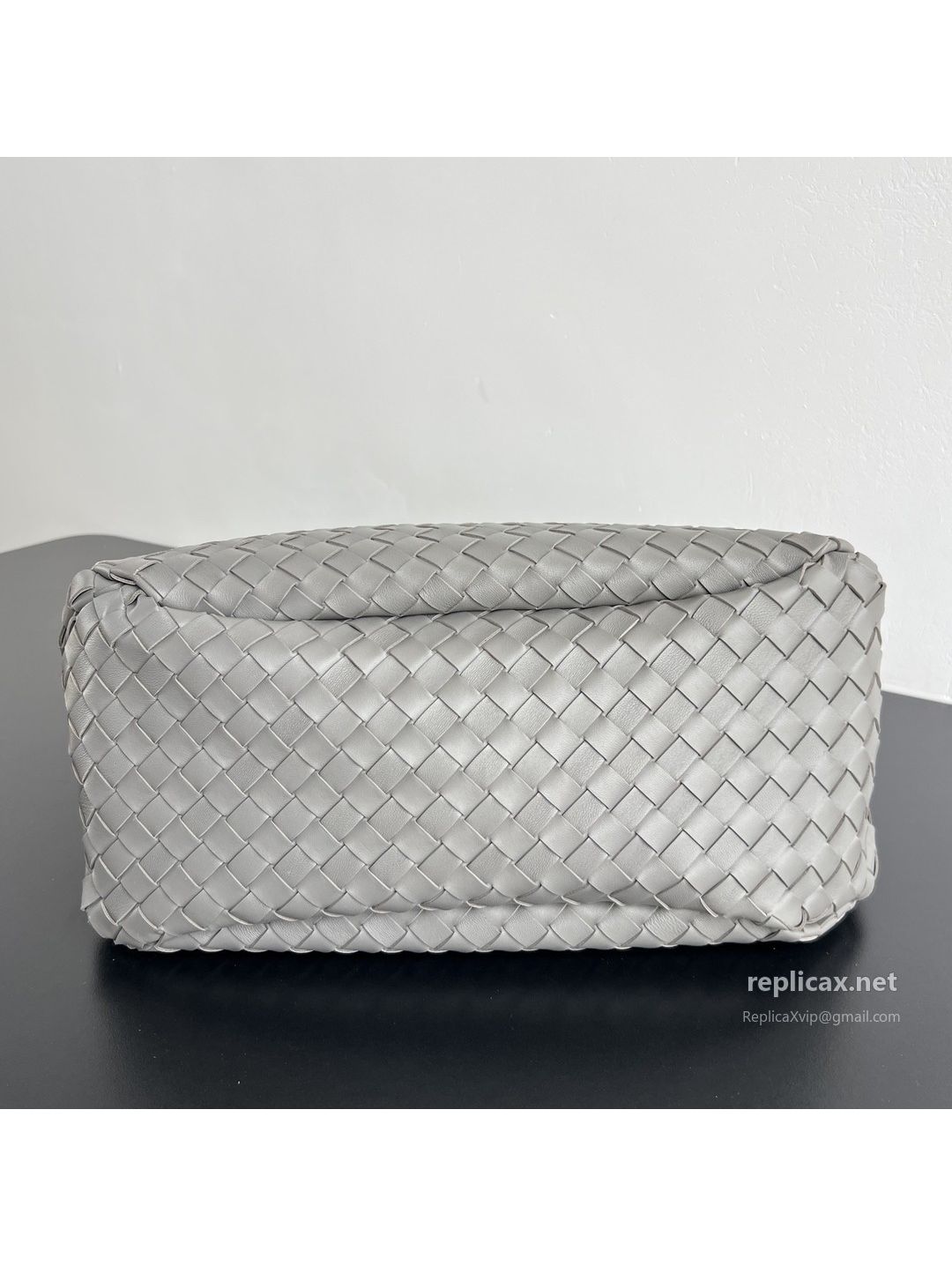 Bottega Veneta Campana Large Intrecciato Nappa Tote Bag Grey
