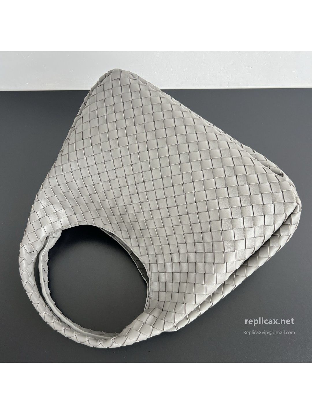Bottega Veneta Campana Large Intrecciato Nappa Tote Bag Grey
