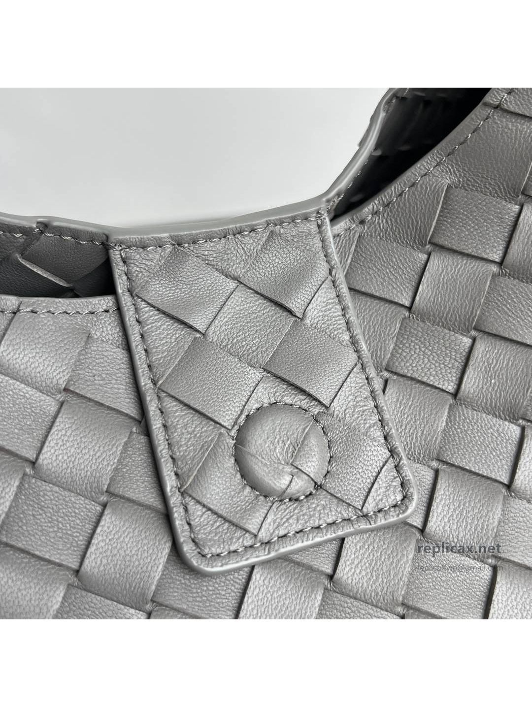 Bottega Veneta Campana Large Intrecciato Nappa Tote Bag Grey