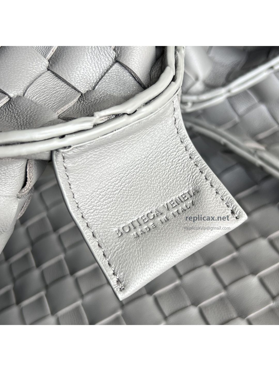 Bottega Veneta Campana Large Intrecciato Nappa Tote Bag Grey