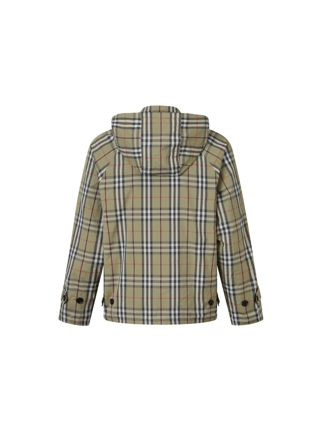 Burberry Hooded Plaid Jacket in Multicolor