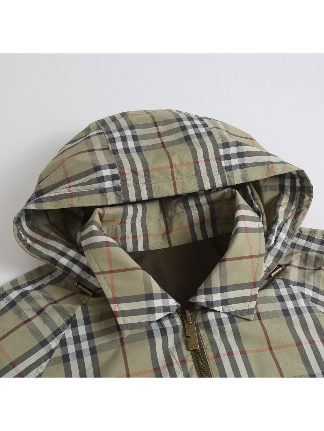 Burberry Hooded Plaid Jacket in Multicolor