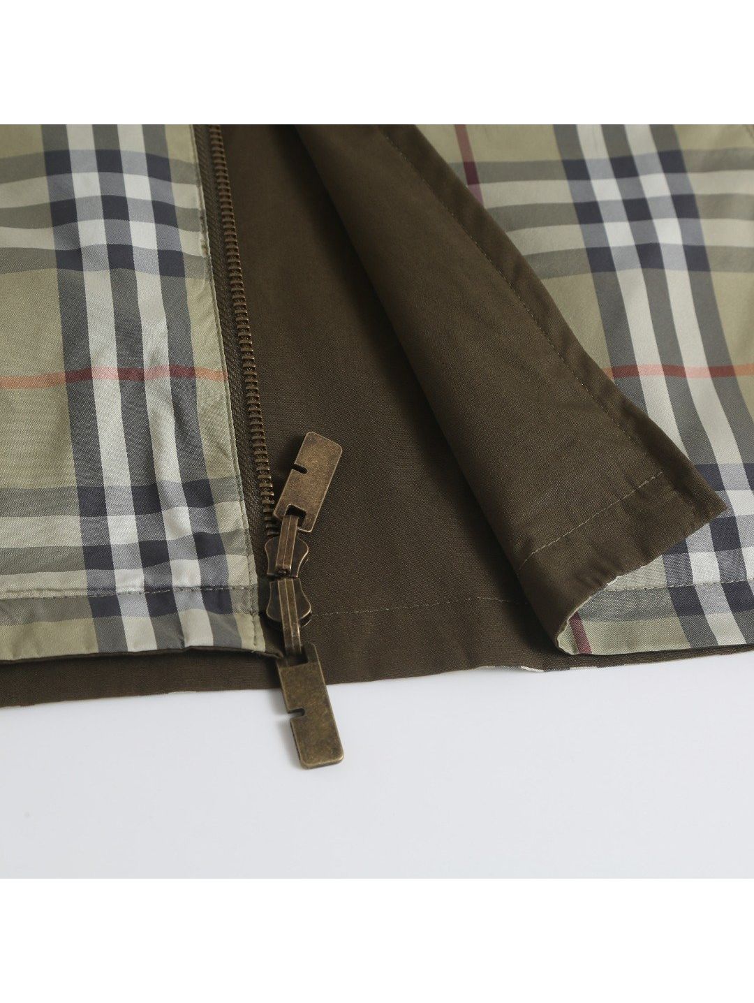 Burberry Hooded Plaid Jacket in Multicolor