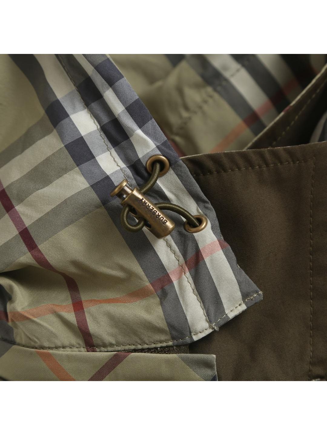 Burberry Hooded Plaid Jacket in Multicolor