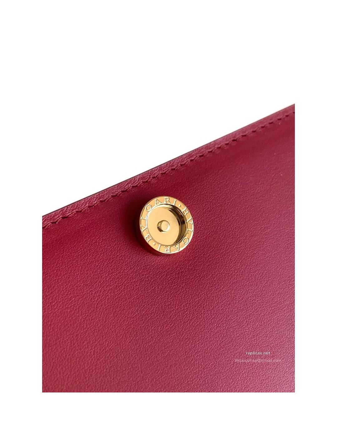 Bvlgari Infinitum Logo Chain Wallet Spinel Pink Calfskin