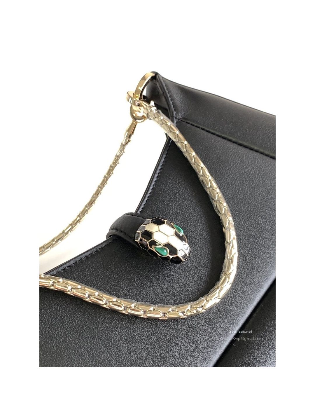 Bvlgari Serpenti Baia Small Shoulder Bag Black Urban Calfskin
