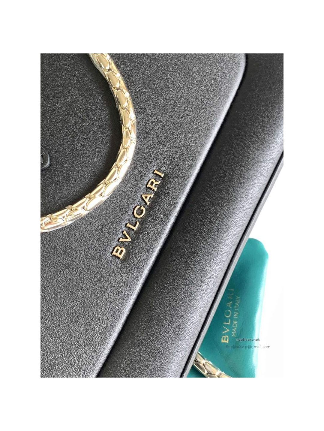 Bvlgari Serpenti Baia Small Shoulder Bag Black Urban Calfskin