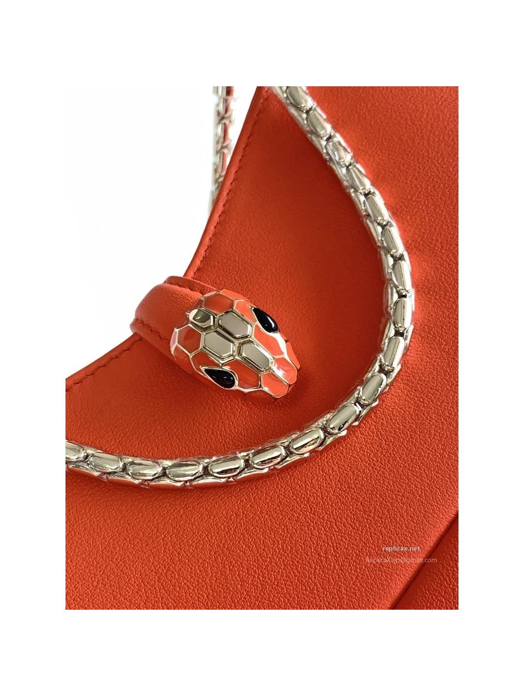 Bvlgari Serpenti Baia Small Shoulder Bag Orange Urban Calfskin