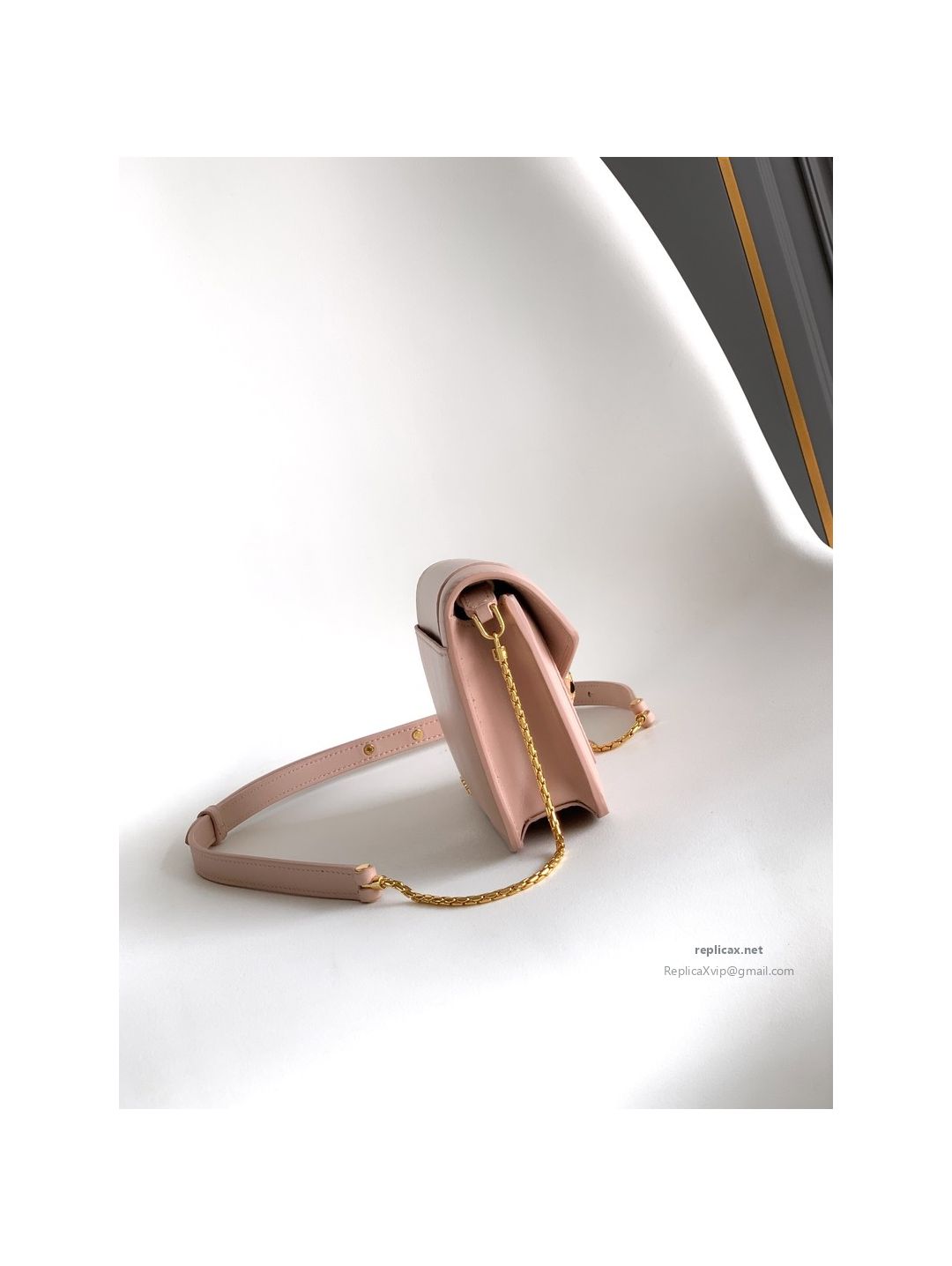Bvlgari Serpenti Forever Chain Clutch Rose Pink Calfskin