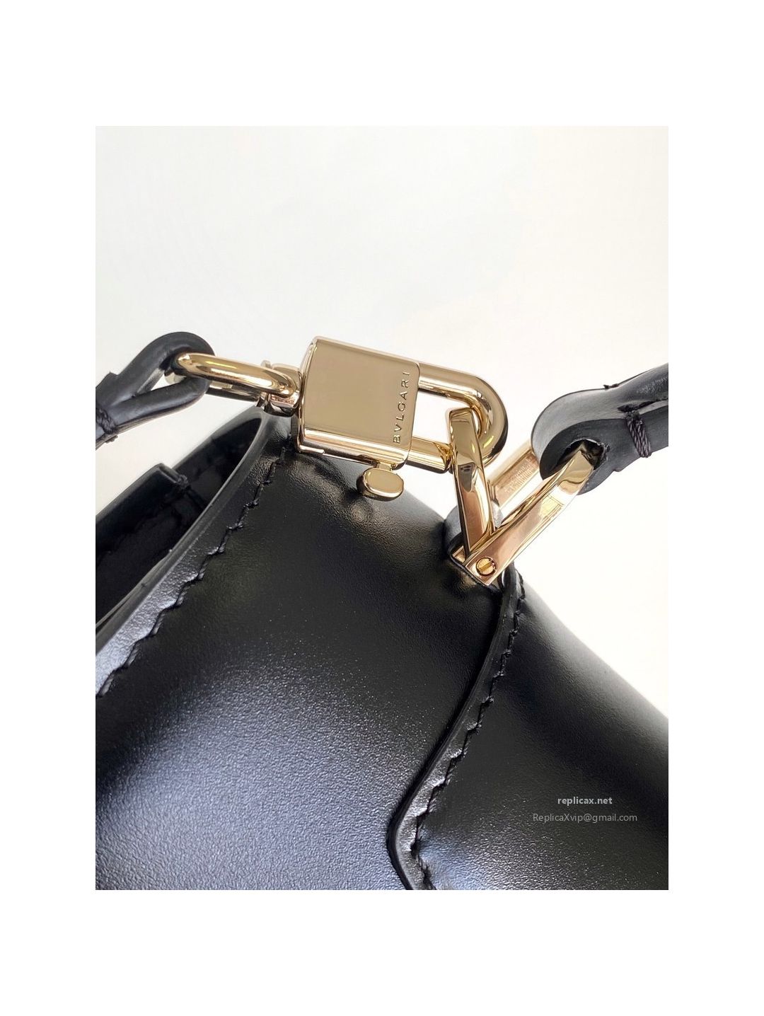 Bvlgari Serpenti Forever Medium Top Handle Bag Black Calfskin