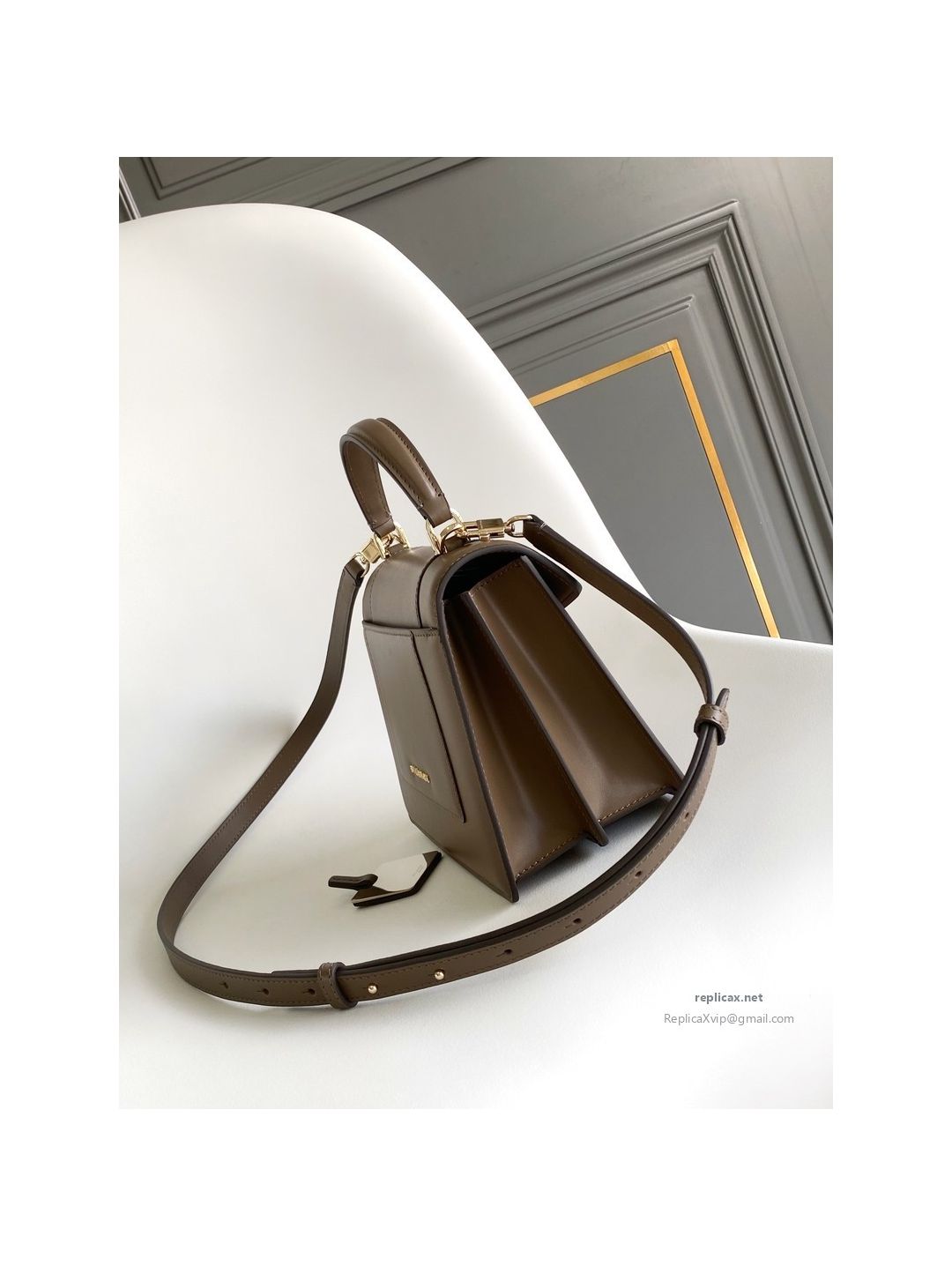 Bvlgari Serpenti Forever Medium Top Handle Bag Brown Calfskin