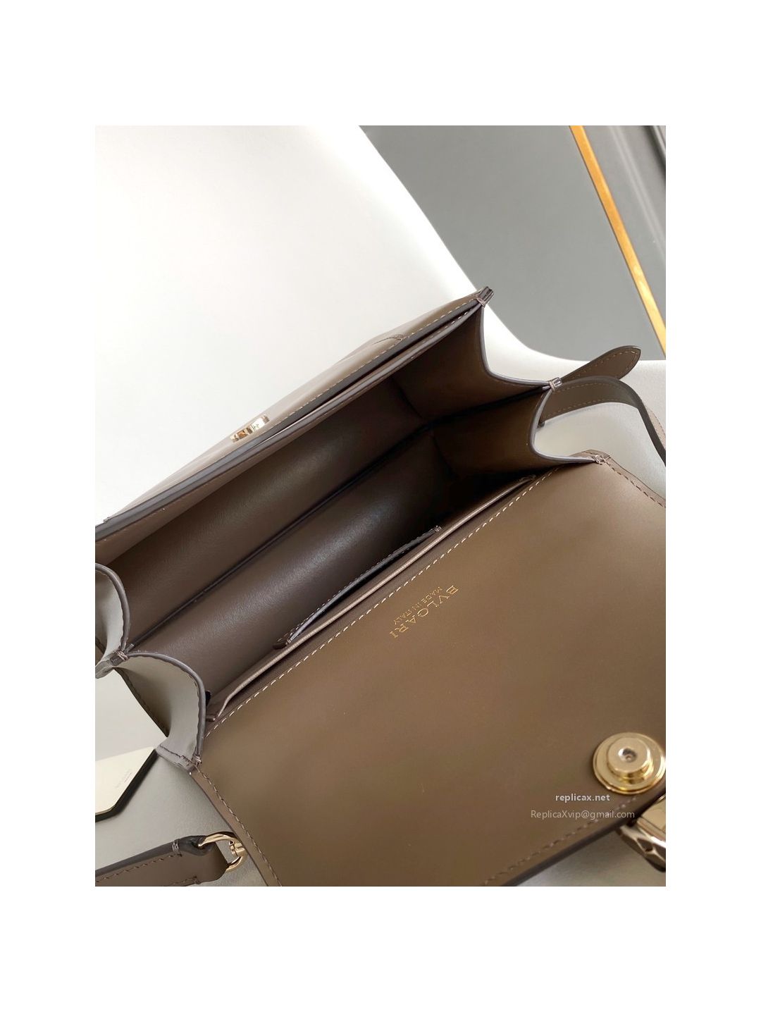 Bvlgari Serpenti Forever Medium Top Handle Bag Brown Calfskin