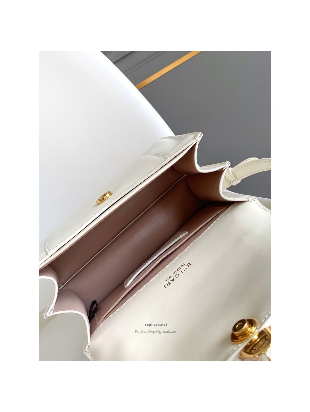 Bvlgari Serpenti Forever Medium Top Handle Bag Ivory Calfskin