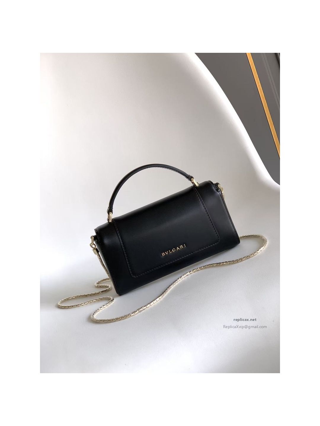 Bvlgari Serpenti Forever Phone Bag Black Calfskin