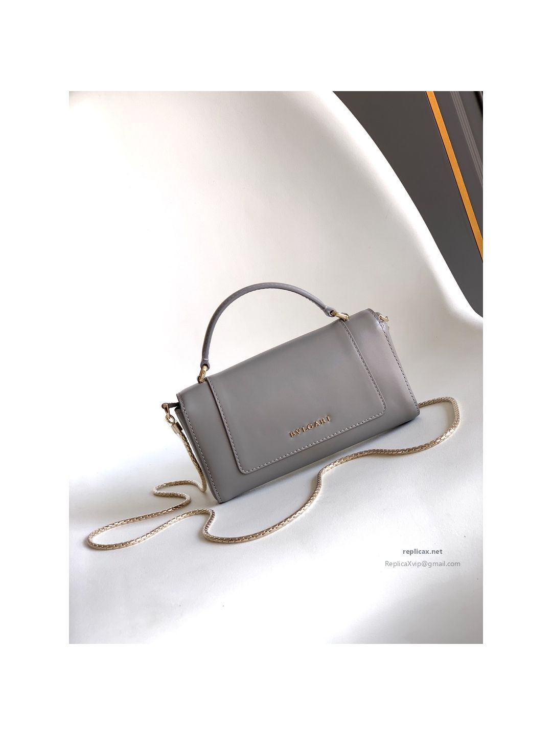 Bvlgari Serpenti Forever Phone Bag Grey Calfskin
