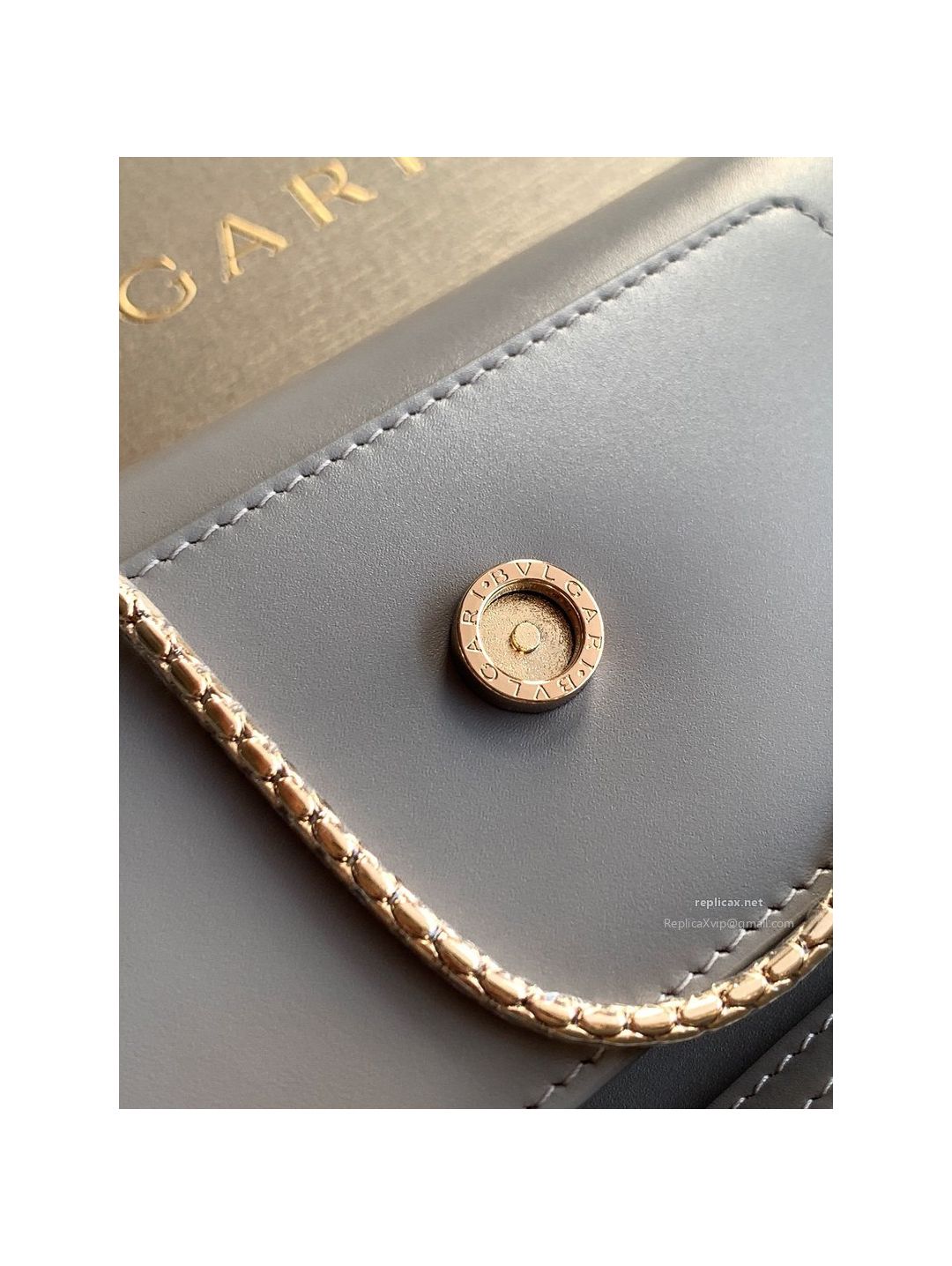 Bvlgari Serpenti Forever Phone Bag Grey Calfskin