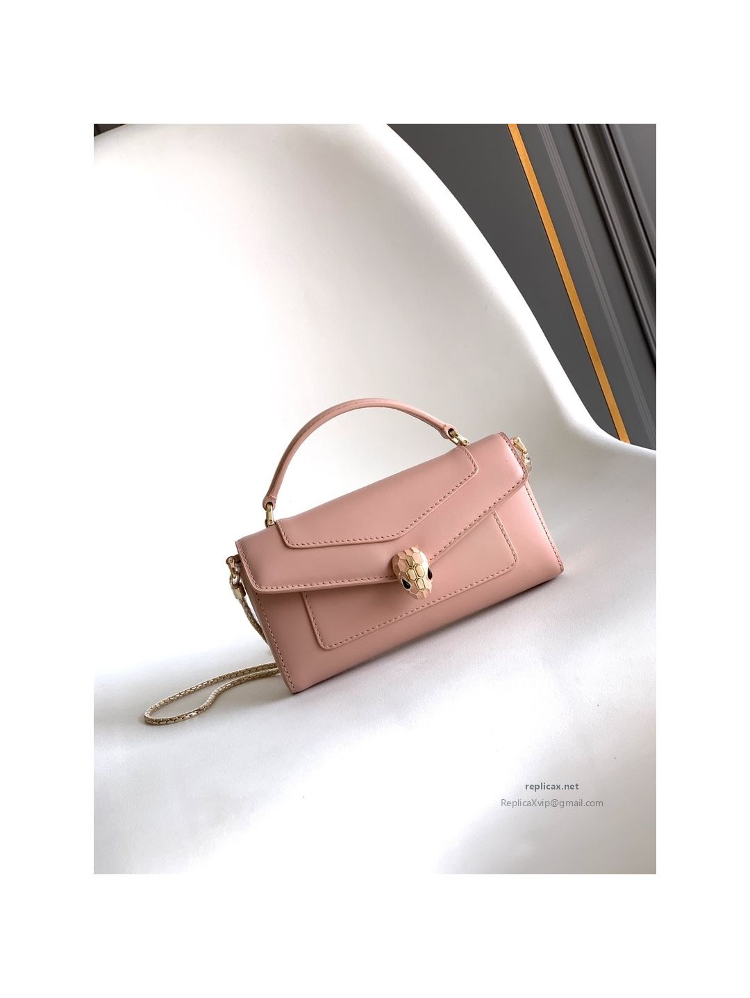 Bvlgari Serpenti Forever Phone Bag Rose Pink Calfskin