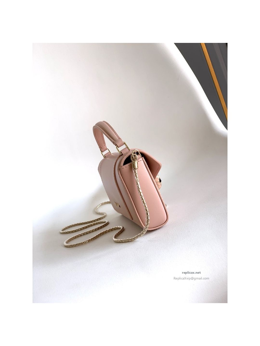 Bvlgari Serpenti Forever Phone Bag Rose Pink Calfskin