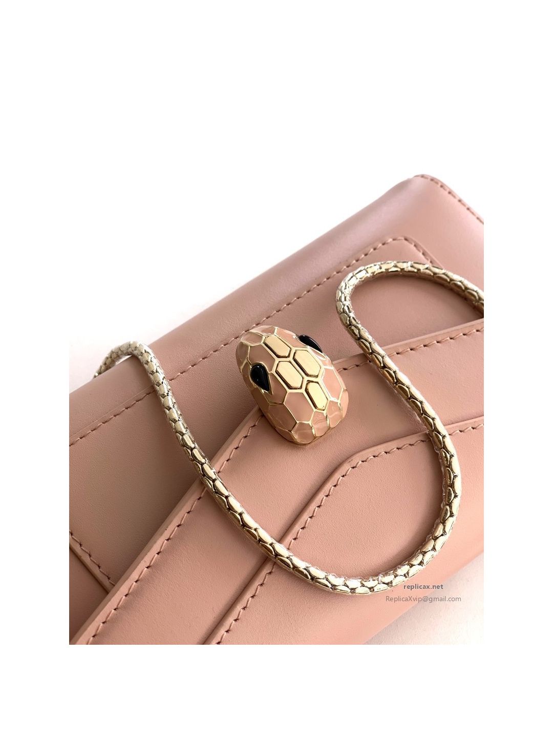 Bvlgari Serpenti Forever Phone Bag Rose Pink Calfskin