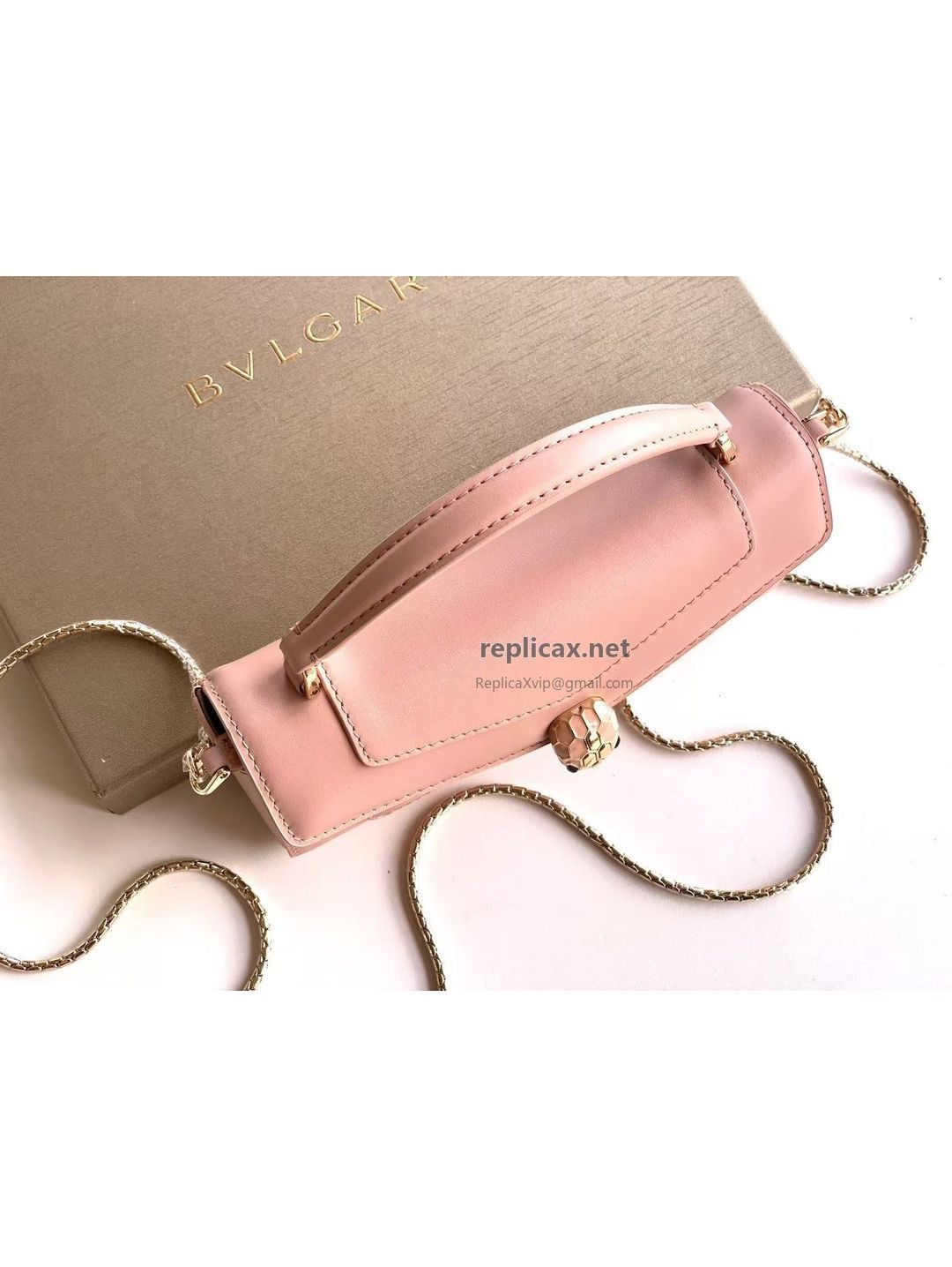 Bvlgari Serpenti Forever Phone Bag Rose Pink Calfskin