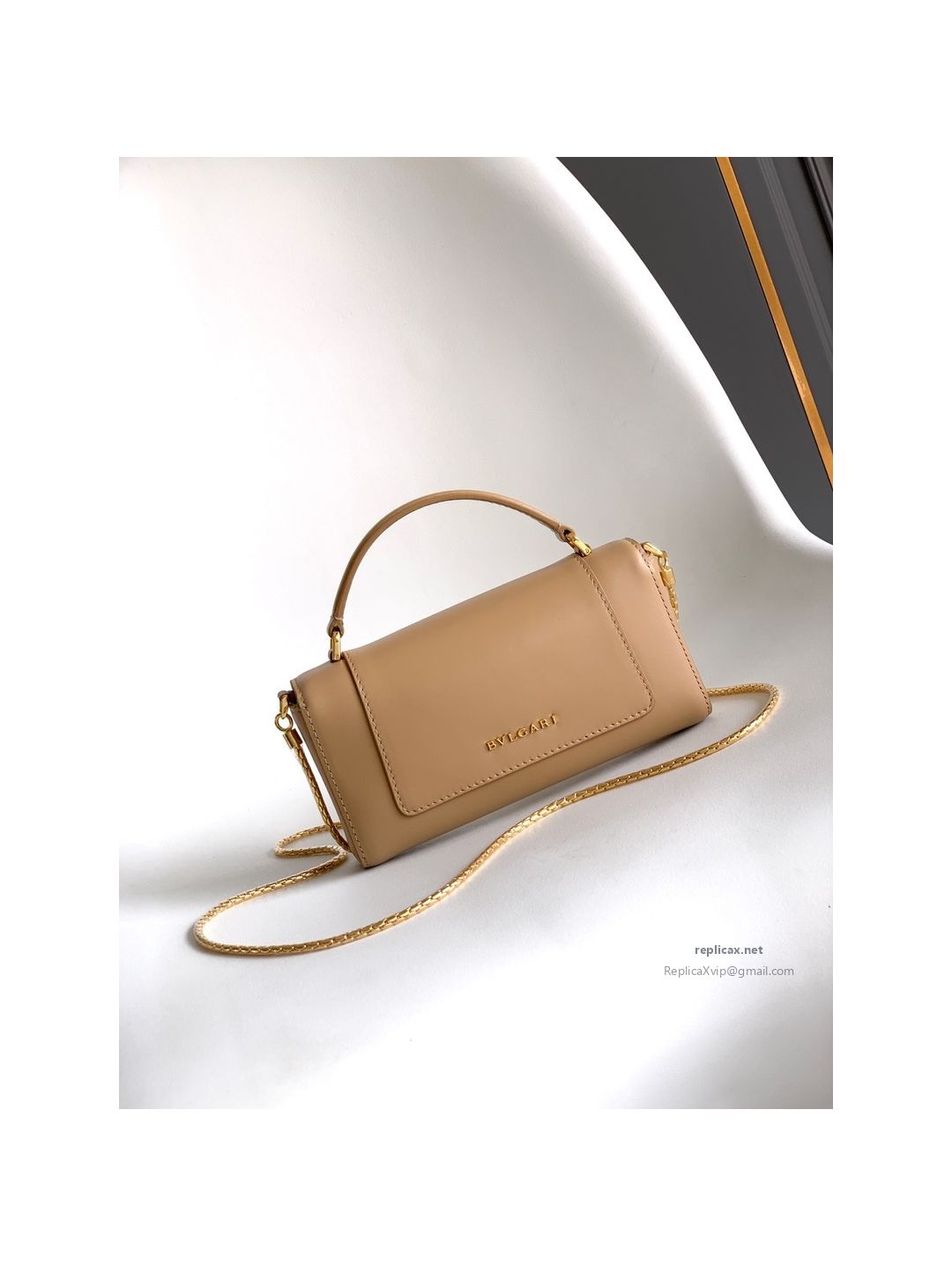Bvlgari Serpenti Forever Phone Bag Taupe Calfskin