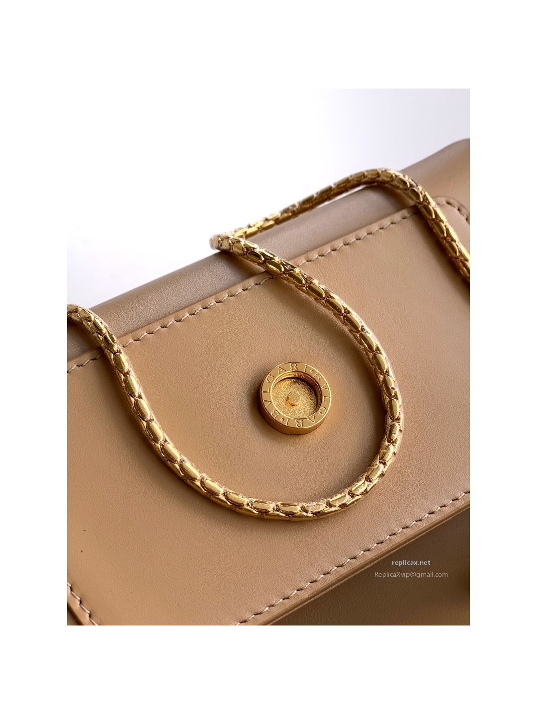 Bvlgari Serpenti Forever Phone Bag Taupe Calfskin