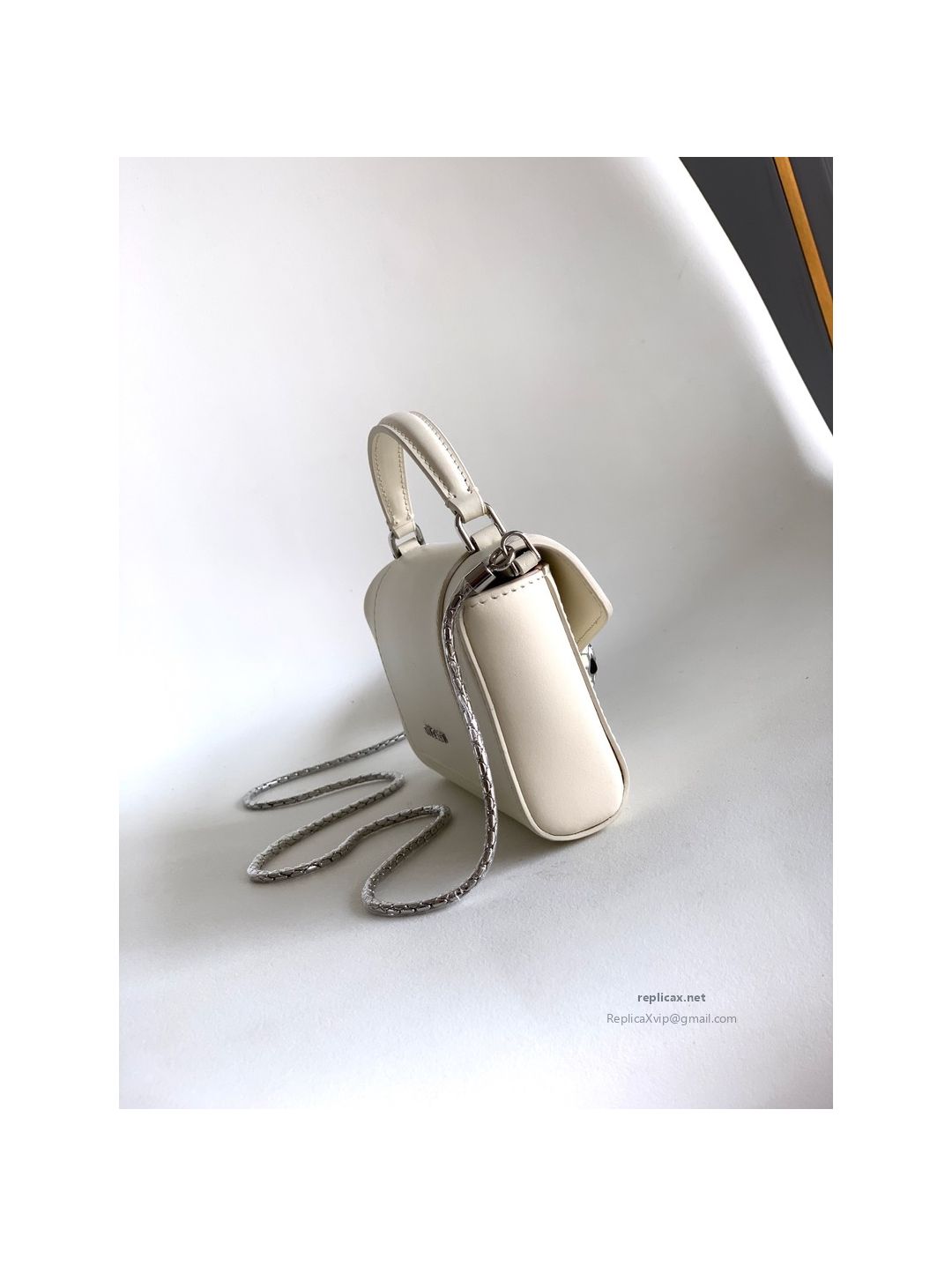 Bvlgari Serpenti Forever Phone Bag White Calfskin