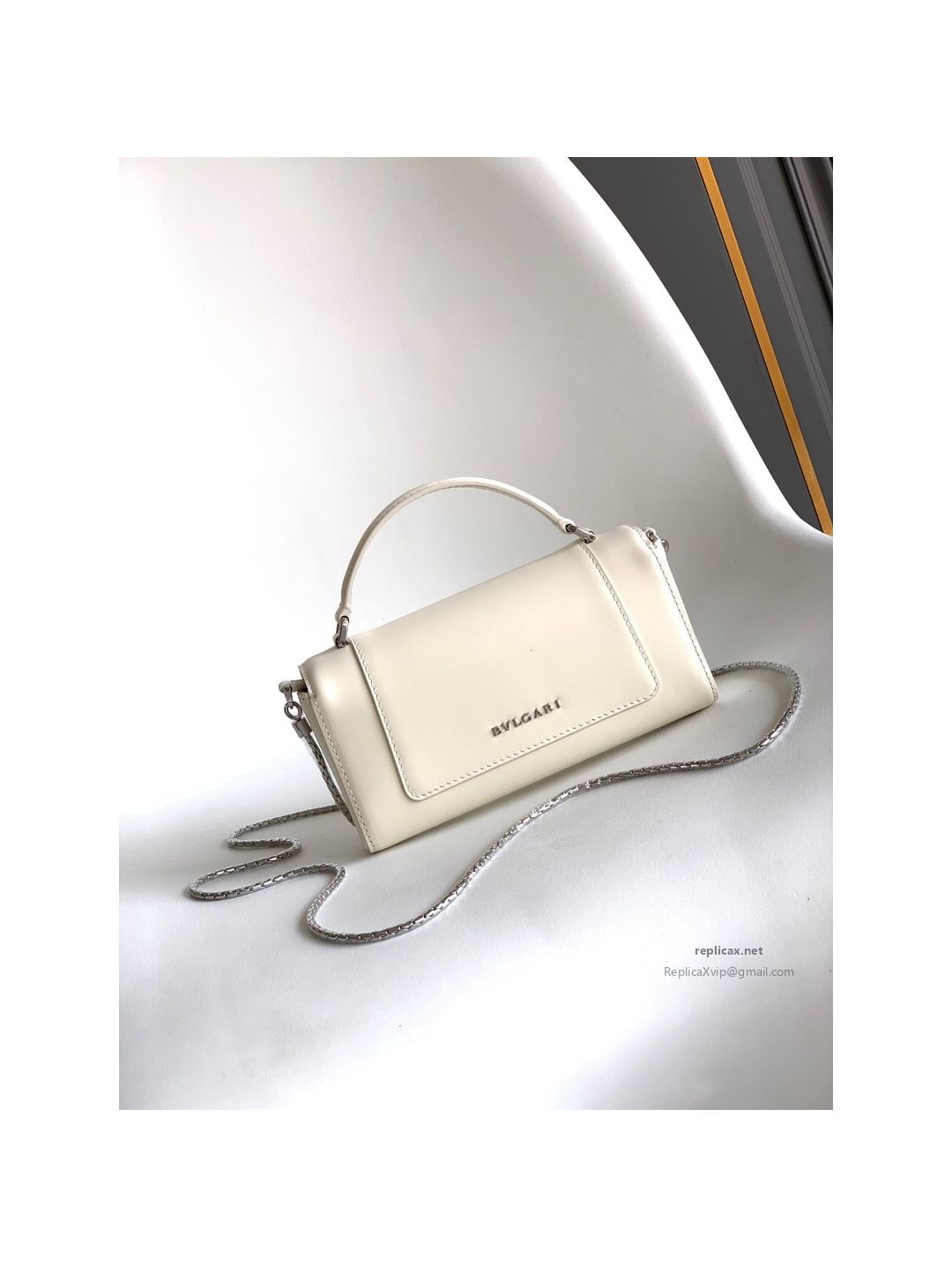 Bvlgari Serpenti Forever Phone Bag White Calfskin
