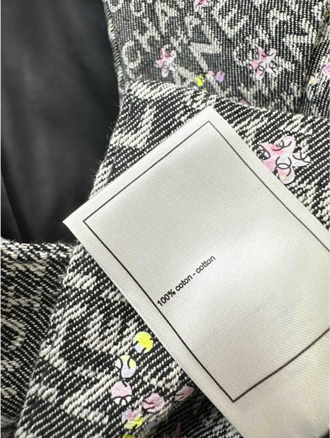 Chanel Turn-Down Collar Denim Coat in Multicolor