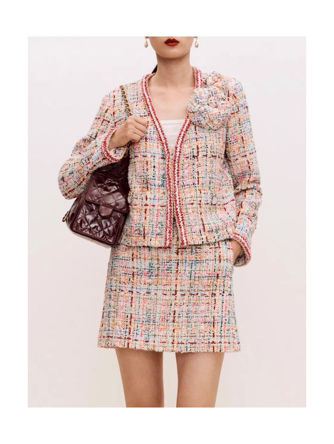 Chanel Tweed Beaded Jacket in Multicolor