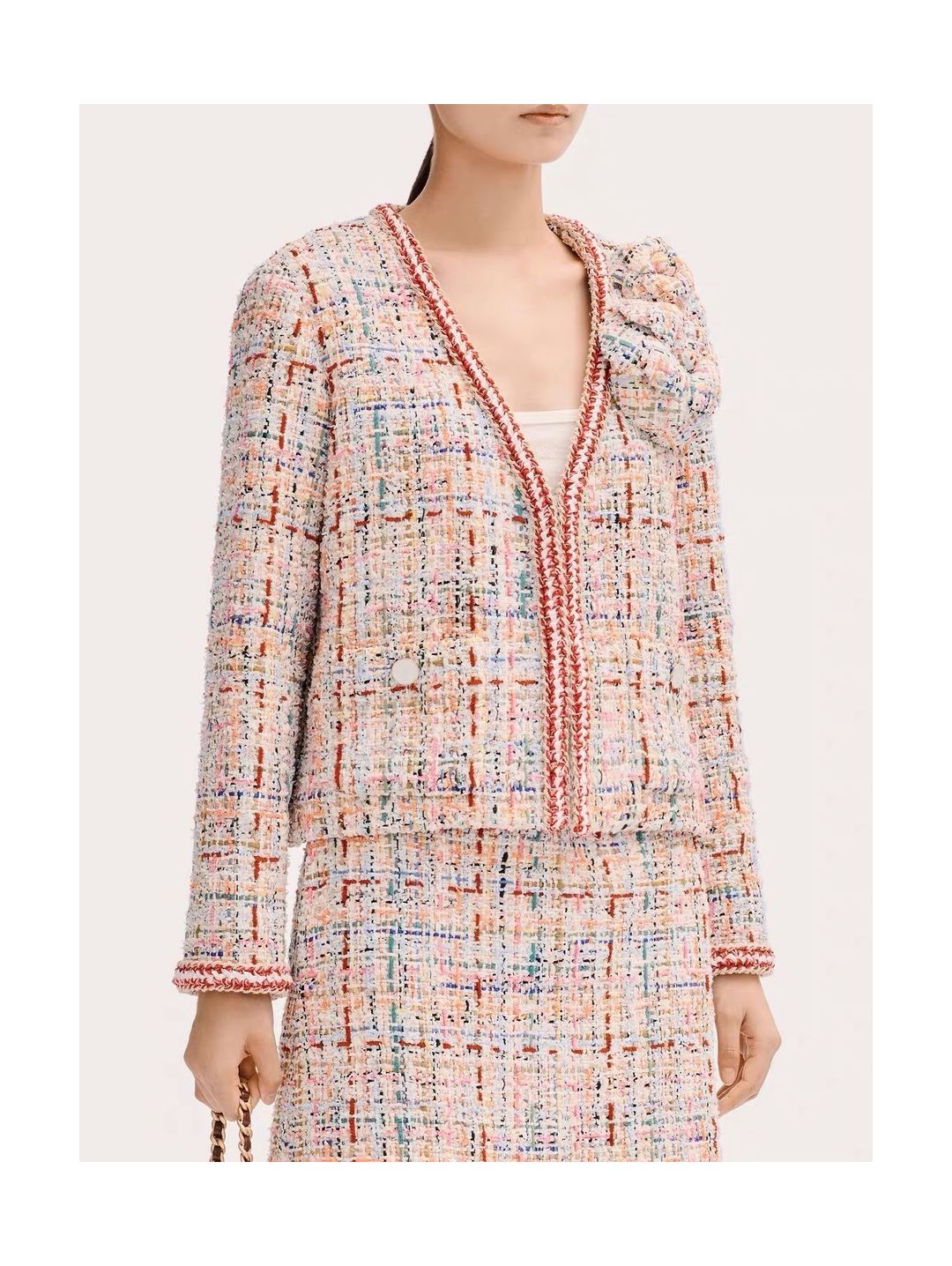 Chanel Tweed Beaded Jacket in Multicolor