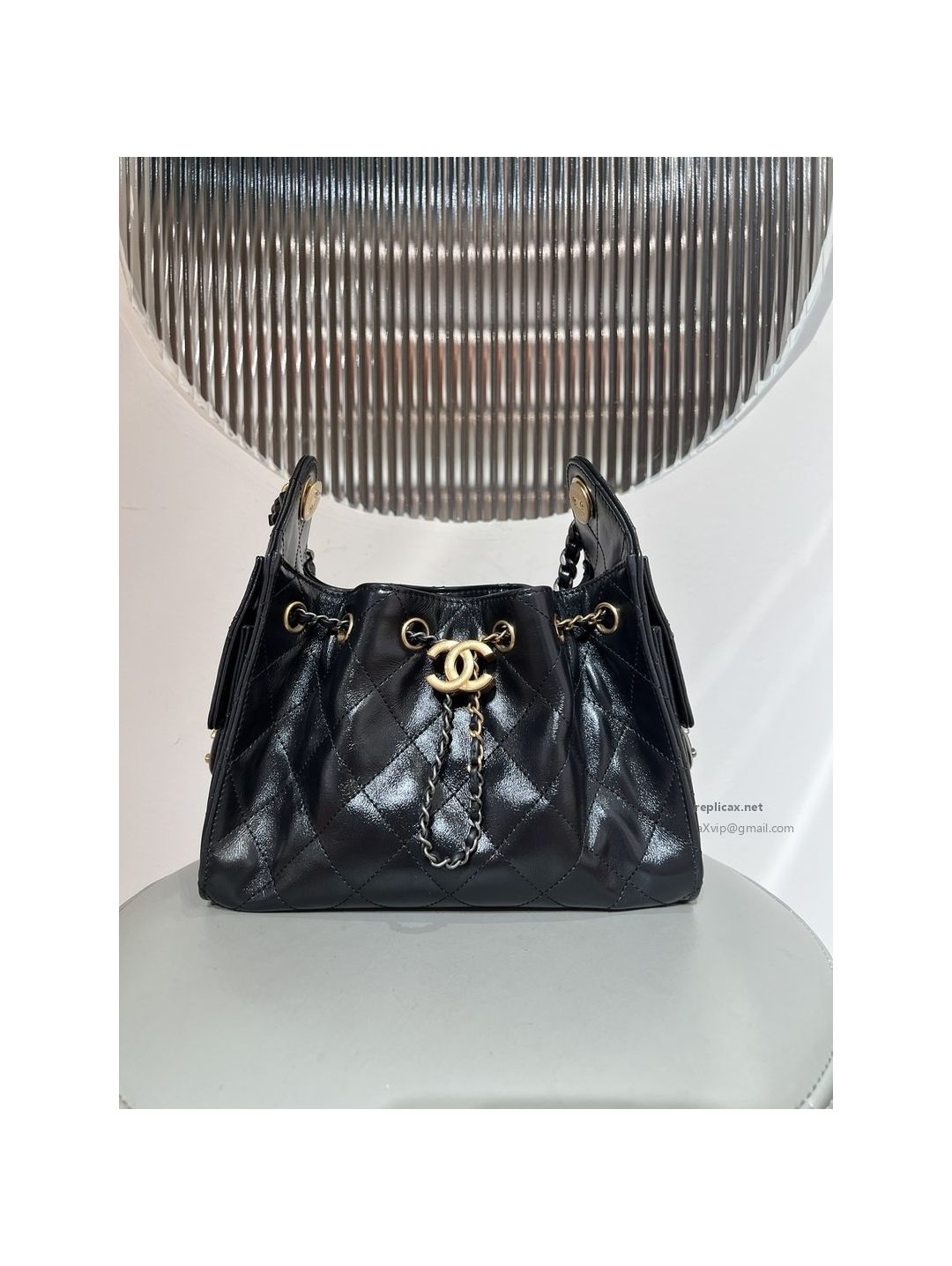 Chanel 25bag Mini Black Oil-Waxed Leather