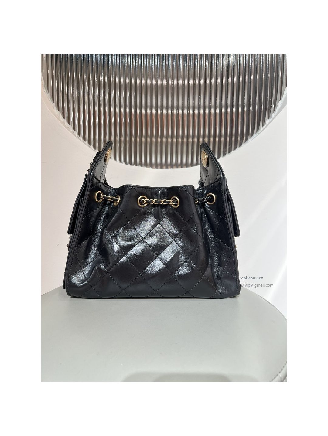 Chanel 25bag Mini Black Oil-Waxed Leather