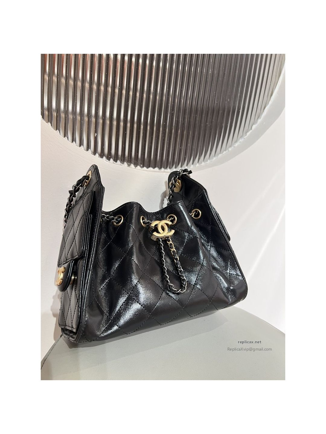 Chanel 25bag Mini Black Oil-Waxed Leather