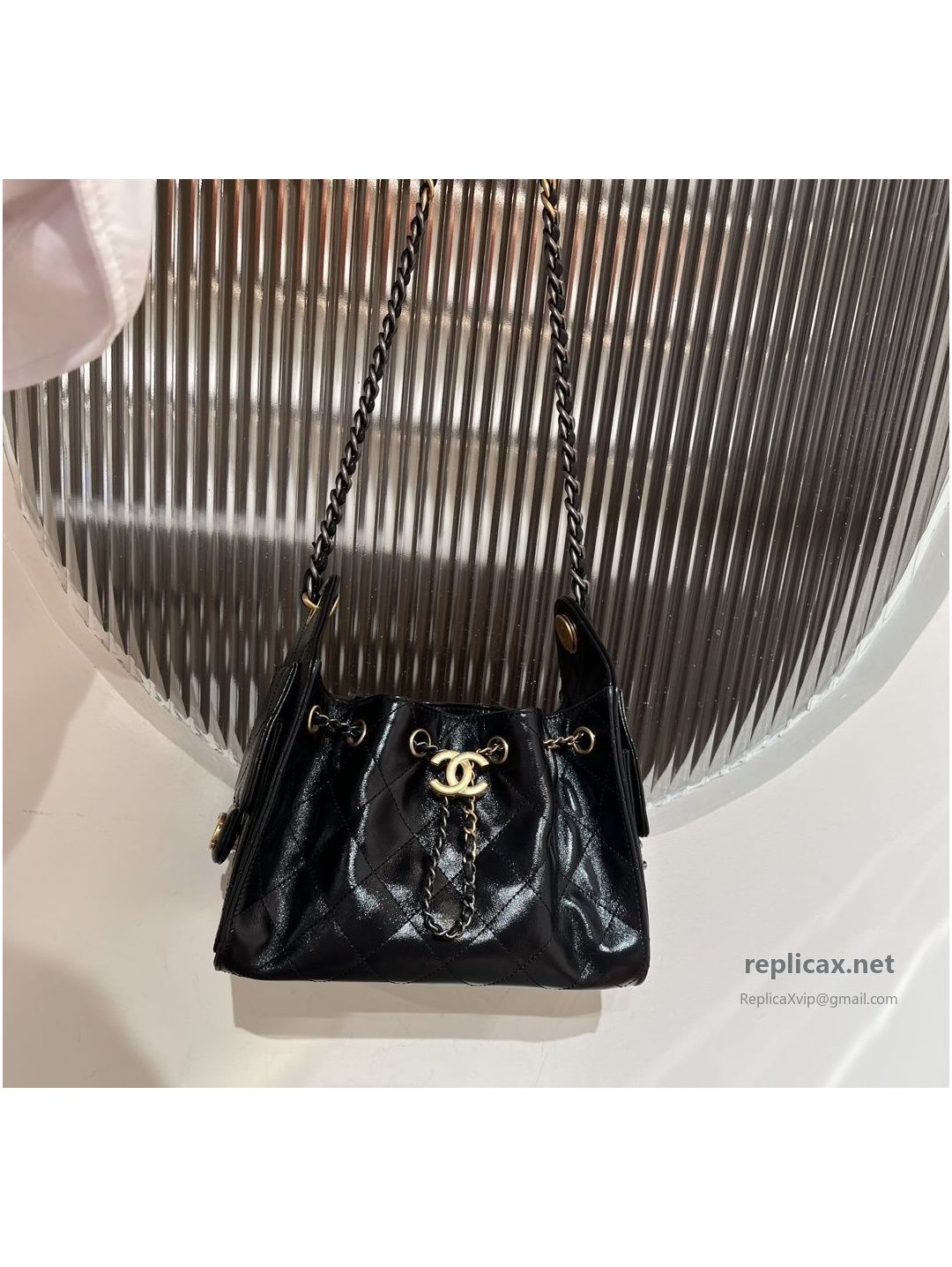 Chanel 25bag Mini Black Oil-Waxed Leather