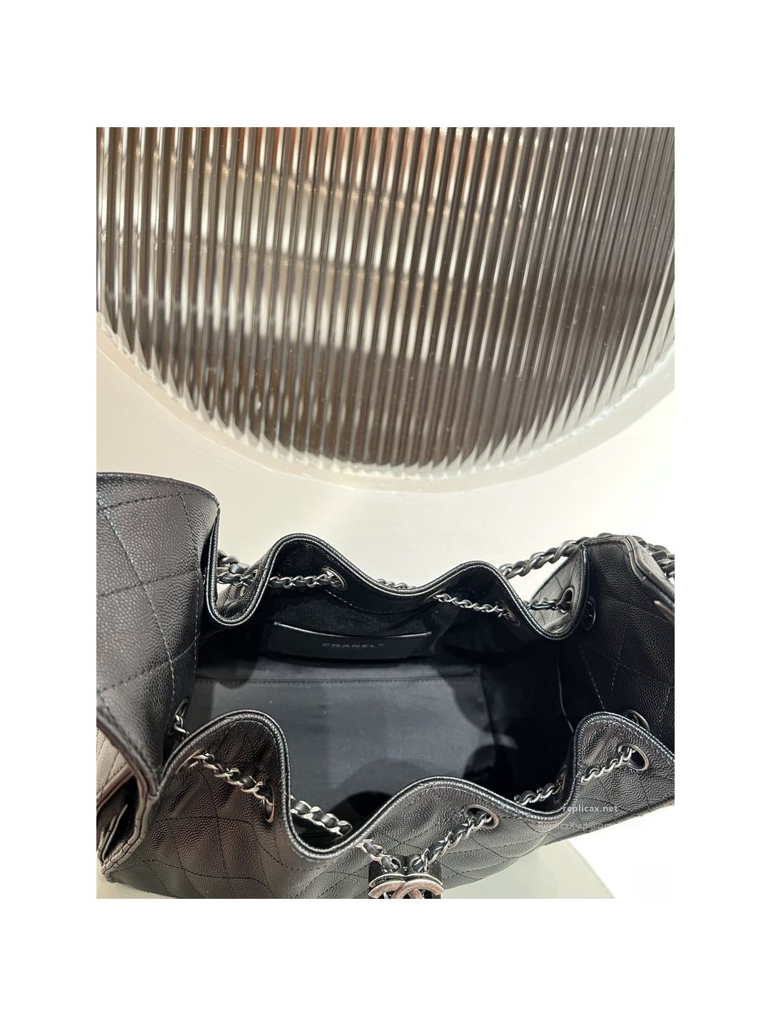 Chanel 25bag Small Black Caviar Aged Silver Hardware