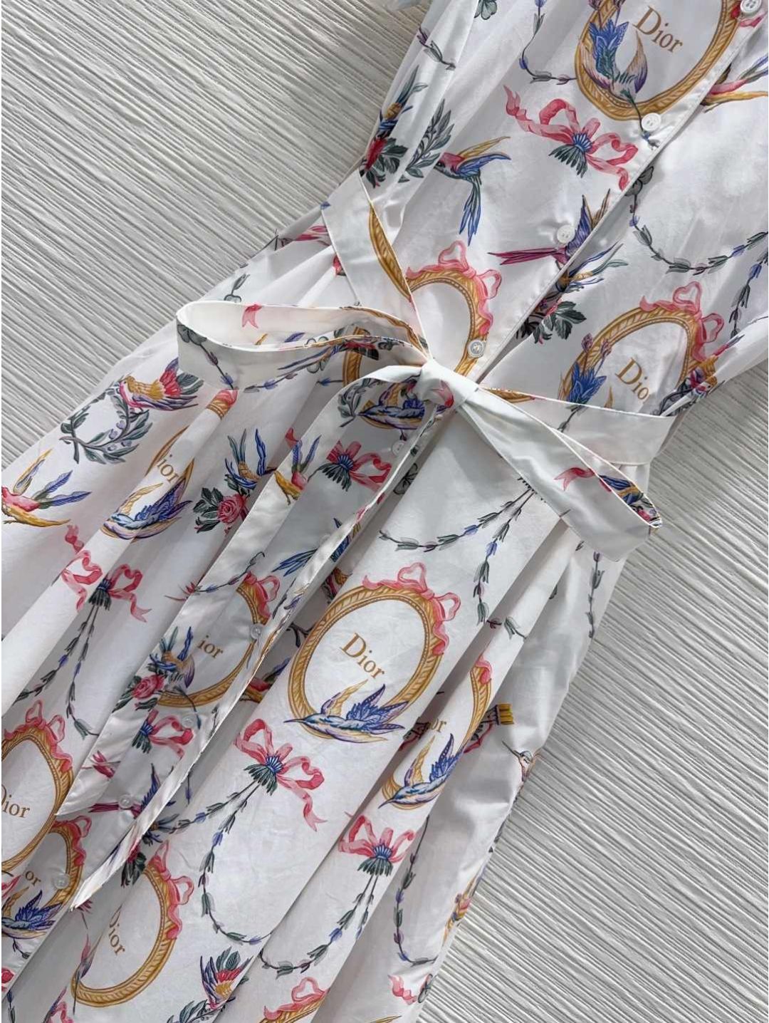 Dior Belted Monogram Dress in Multicolor